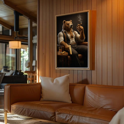 Boss Bear Canvas Wall Art