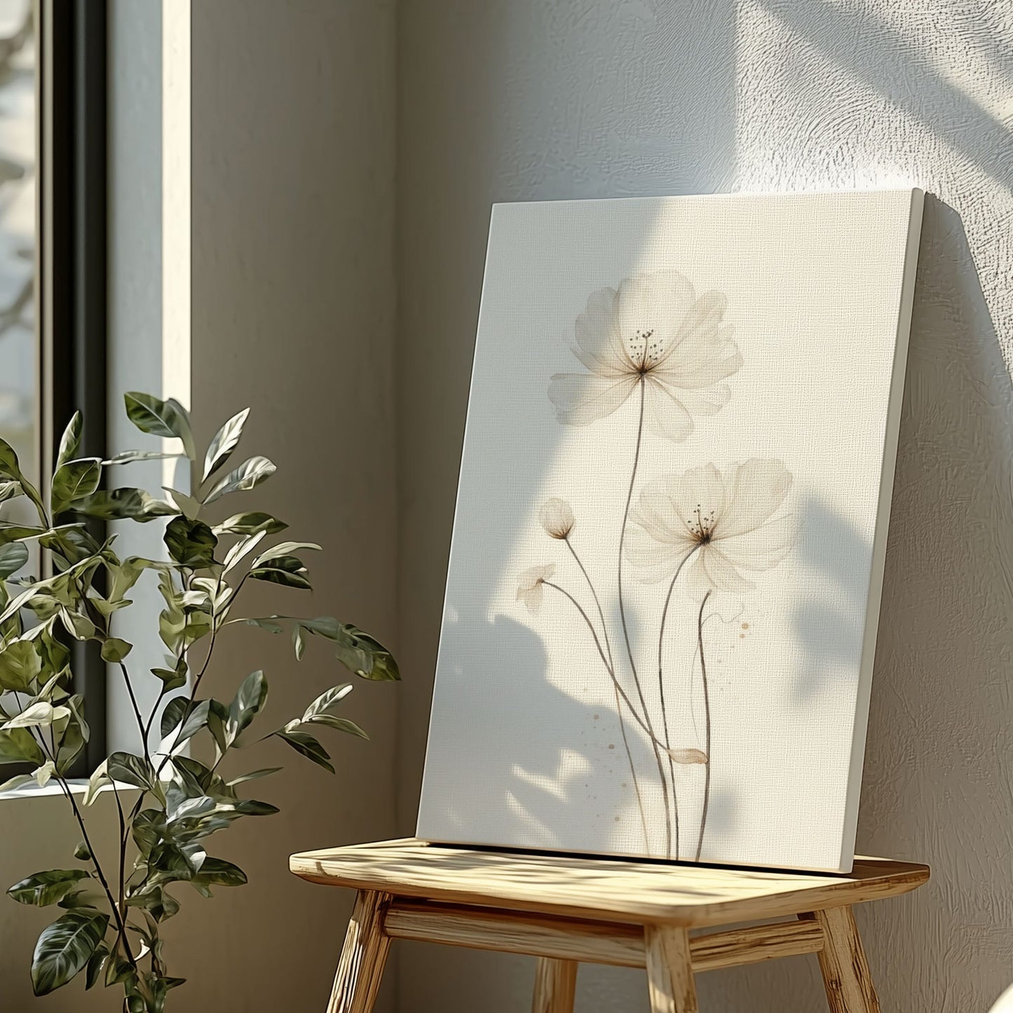 Minimalist Floral Wall Art for Modern Home Decor