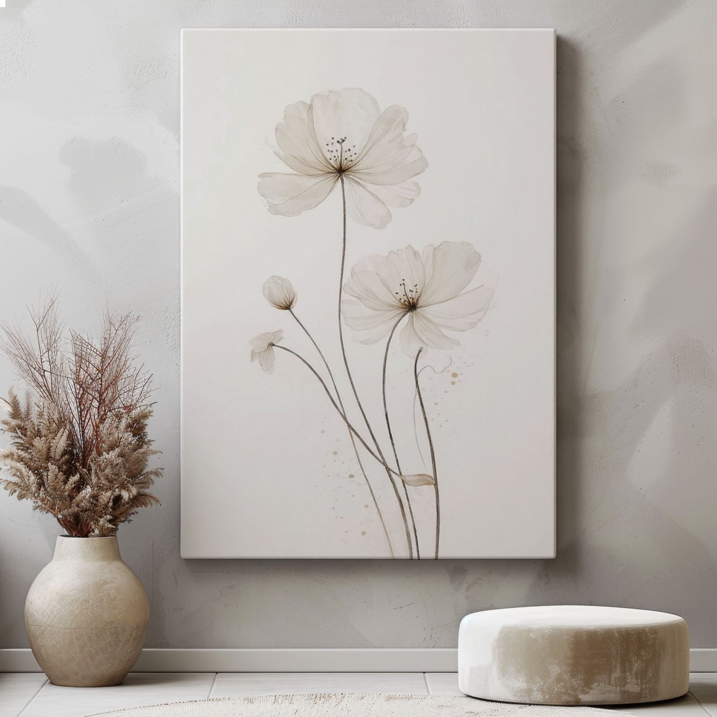 Minimalist Floral Wall Art for Modern Home Decor