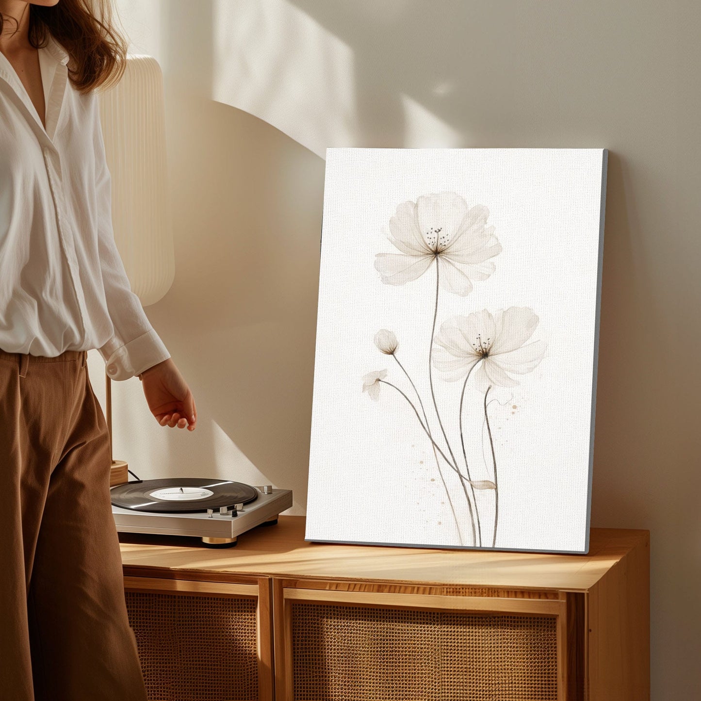 Minimalist Floral Wall Art for Modern Home Decor
