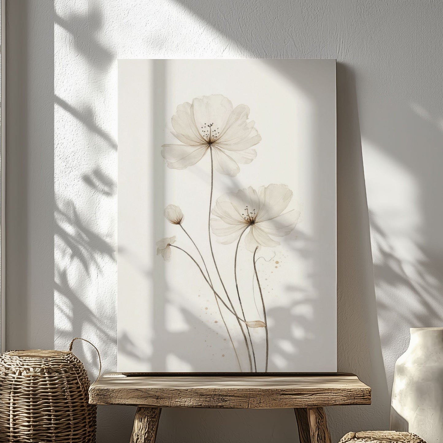 Minimalist Floral Wall Art for Modern Home Decor