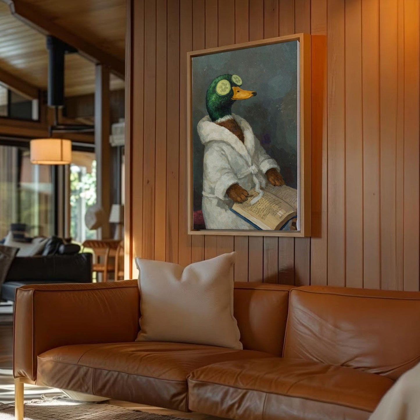 Relaxing Spa Duck Wall Art Bathroom Canvas Decor