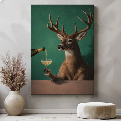 Elegant Deer Wall Art Rustic Lodge & Cabin Decor Canvas