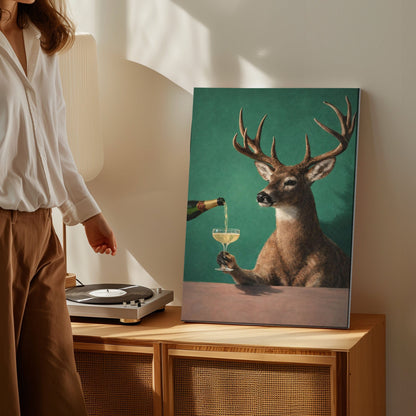 Elegant Deer Wall Art Rustic Lodge & Cabin Decor Canvas
