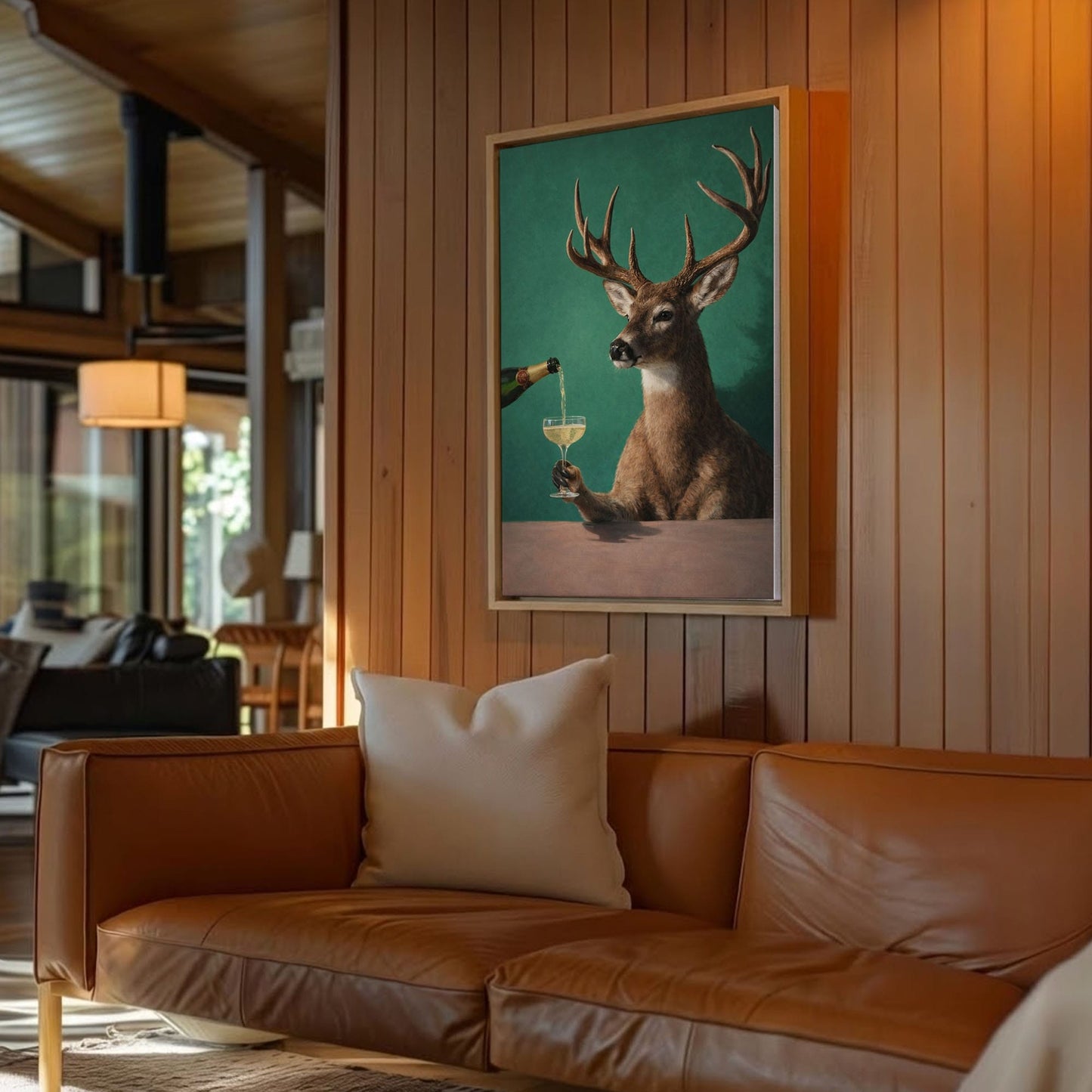 Elegant Deer Wall Art Rustic Lodge & Cabin Decor Canvas