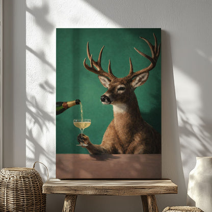 Elegant Deer Wall Art Rustic Lodge & Cabin Decor Canvas