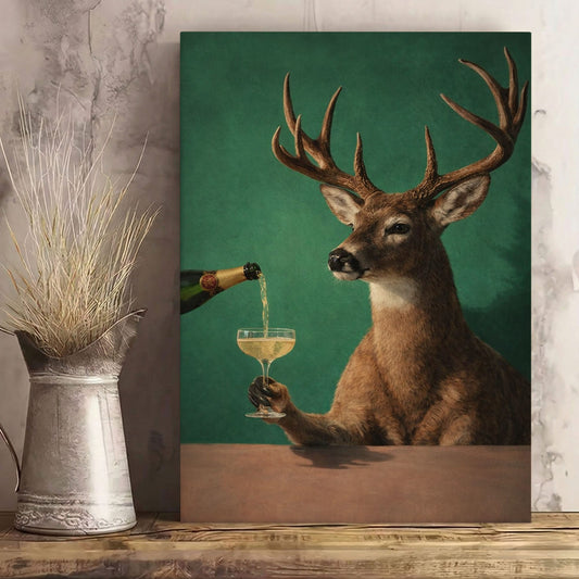 Elegant Deer Wall Art Rustic Lodge & Cabin Decor Canvas
