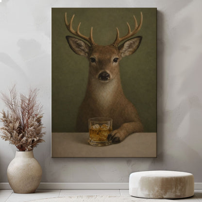Whiskey Deer Wall Art Hunting Cabin Decor