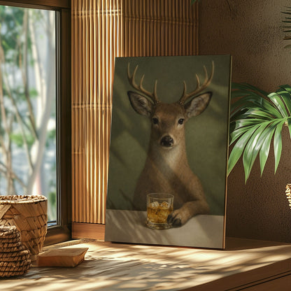 Whiskey Deer Wall Art Hunting Cabin Decor