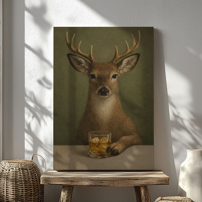 Whiskey Deer Wall Art Hunting Cabin Decor