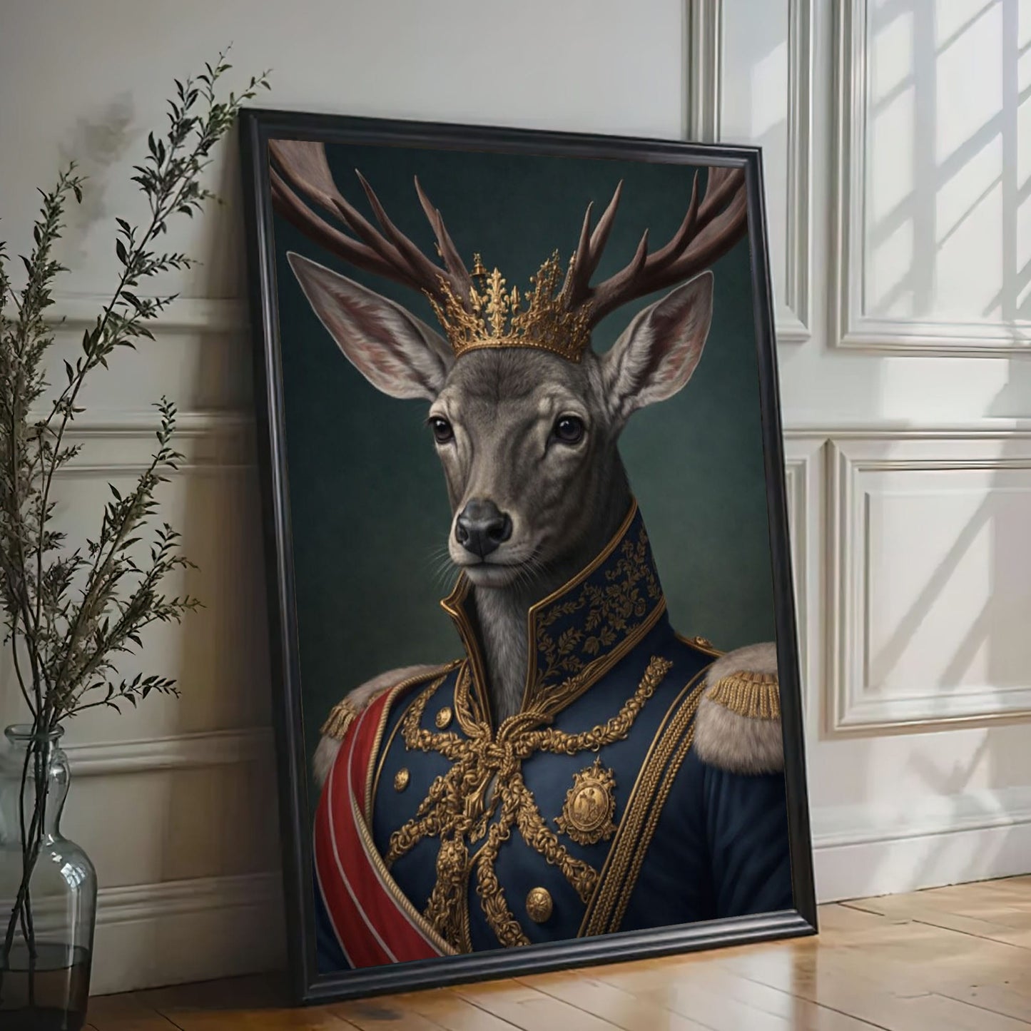 Royal Stag Wall Art King Deer Canvas