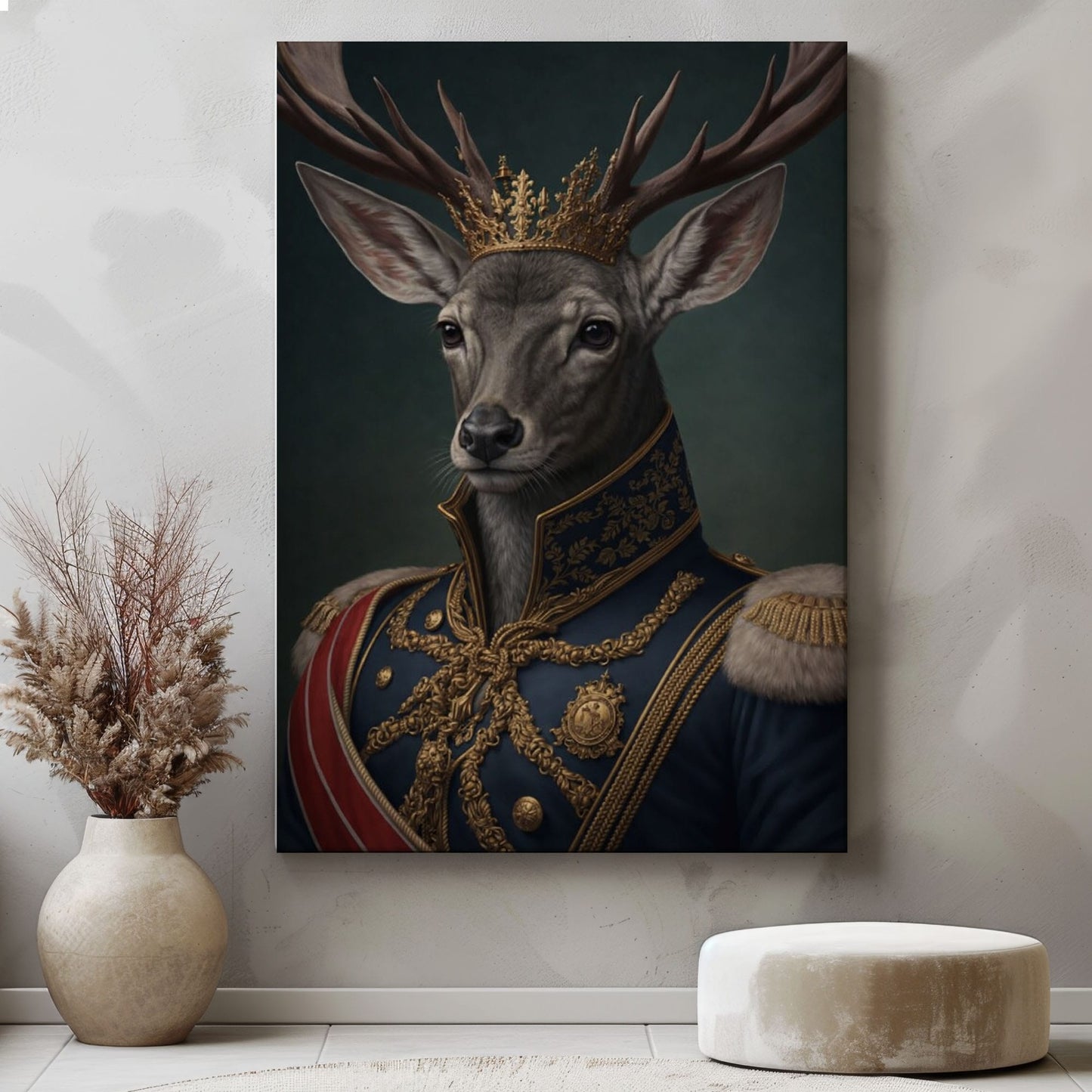 Royal Stag Wall Art King Deer Canvas