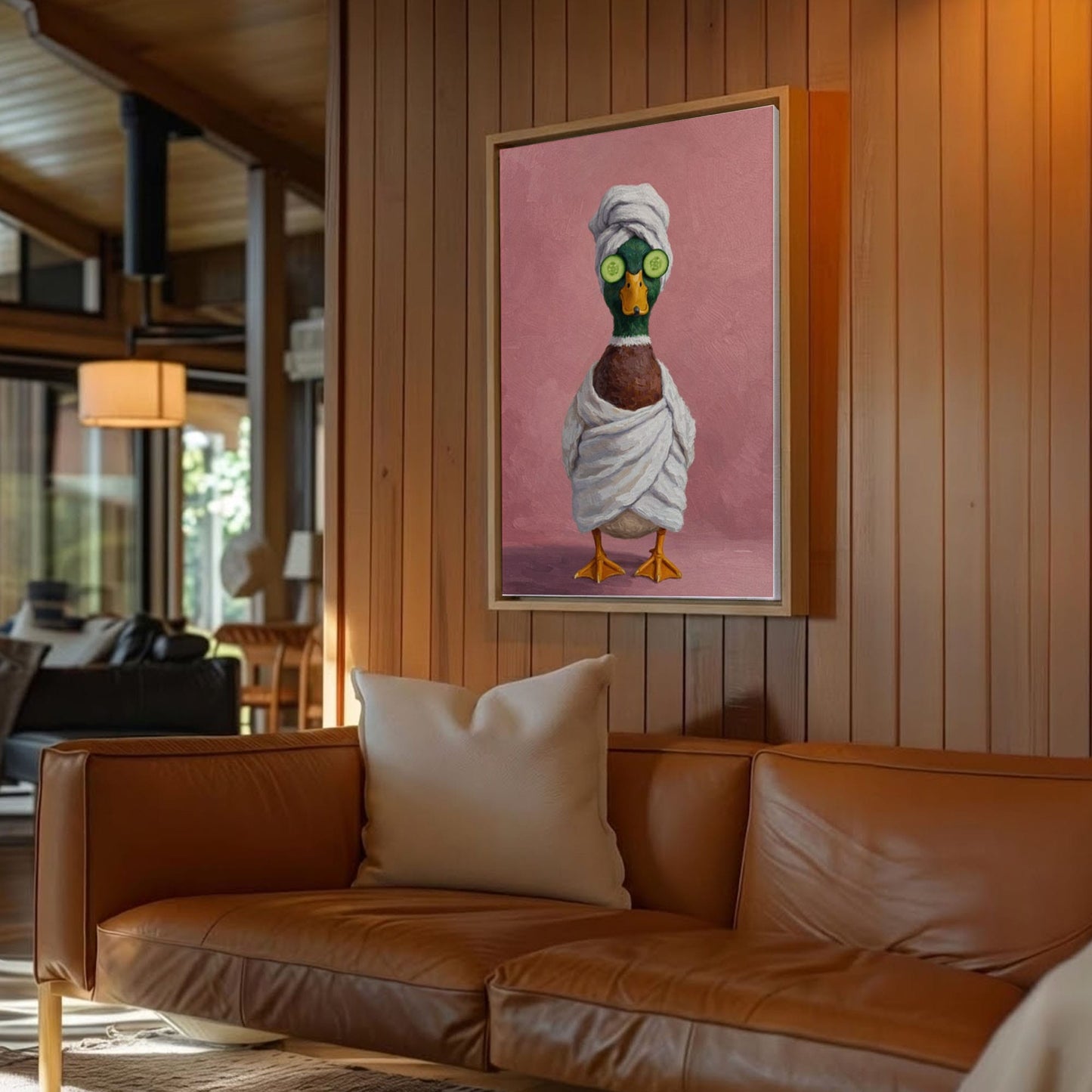 Whimsical Duck Spa Canvas Bathroom Wall Decor