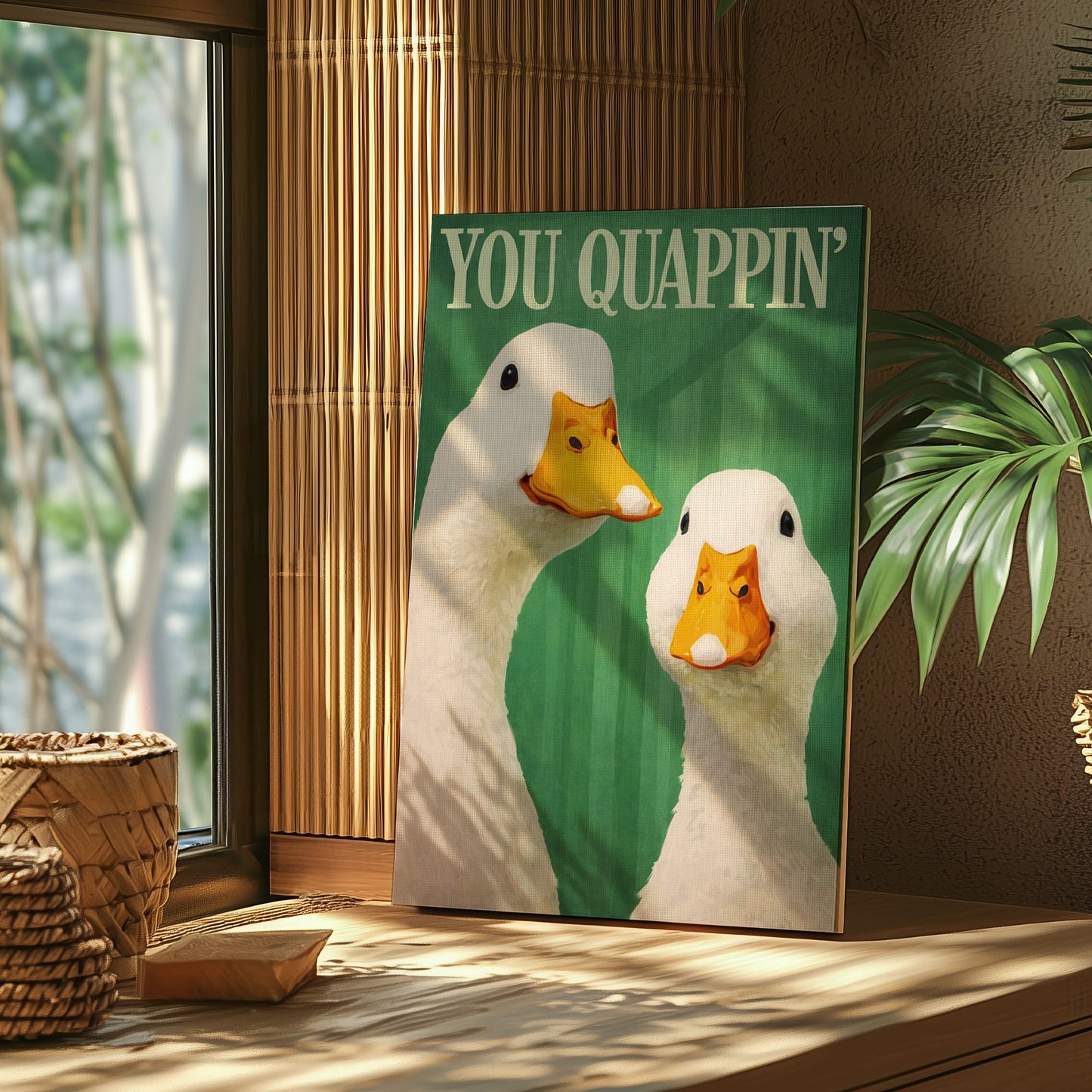 You Quappin’ Duck Wall Art  Goose Canvas Print