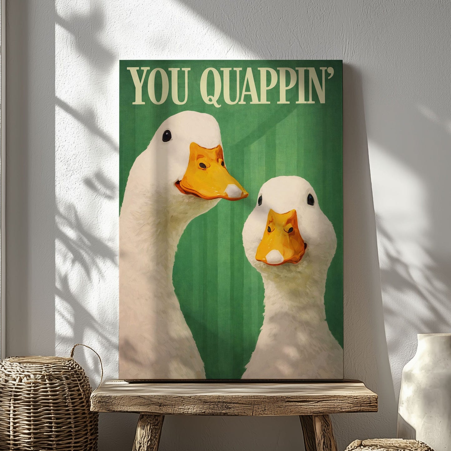 You Quappin’ Duck Wall Art  Goose Canvas Print