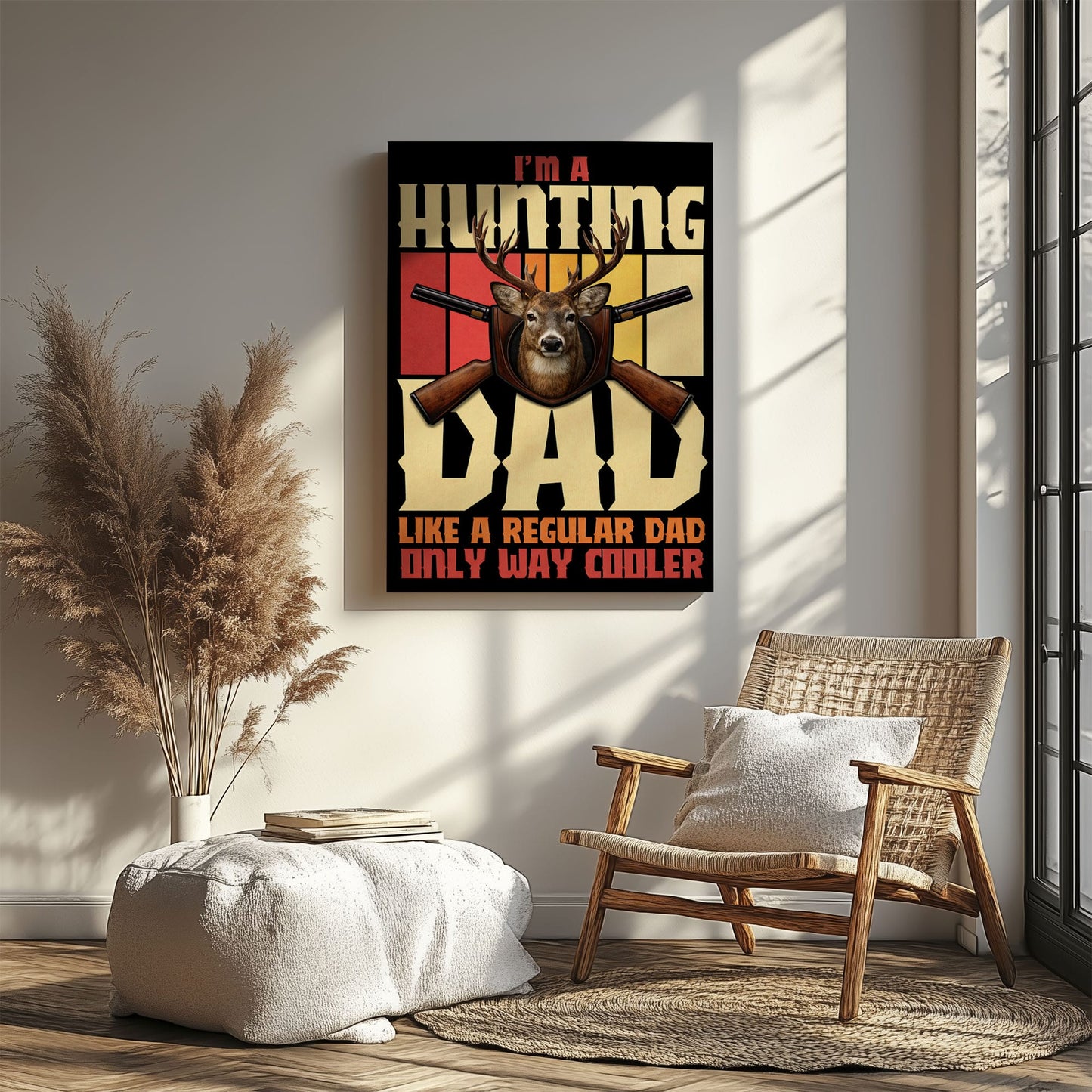 I’m a Hunting Dad Canvas Print Funny Deer Hunting Poster Wall Art