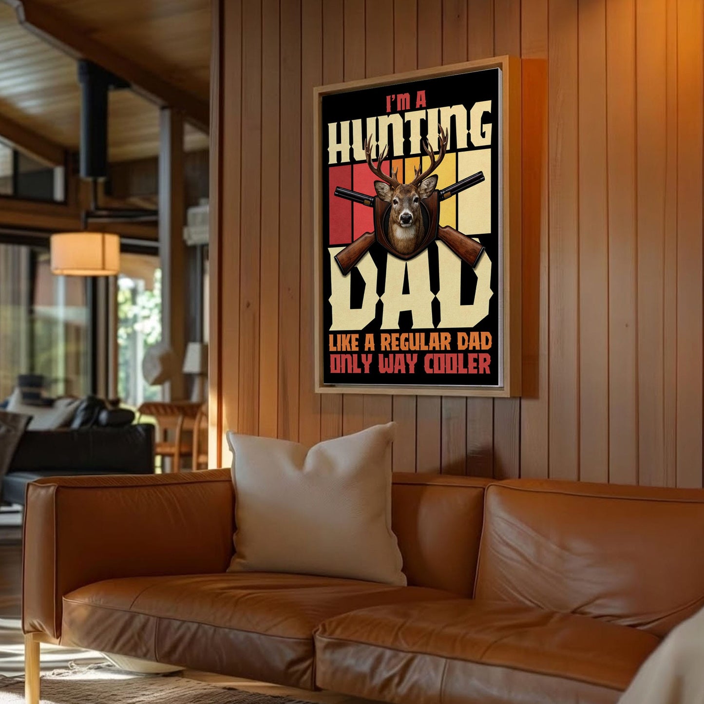 I’m a Hunting Dad Canvas Print Funny Deer Hunting Poster Wall Art