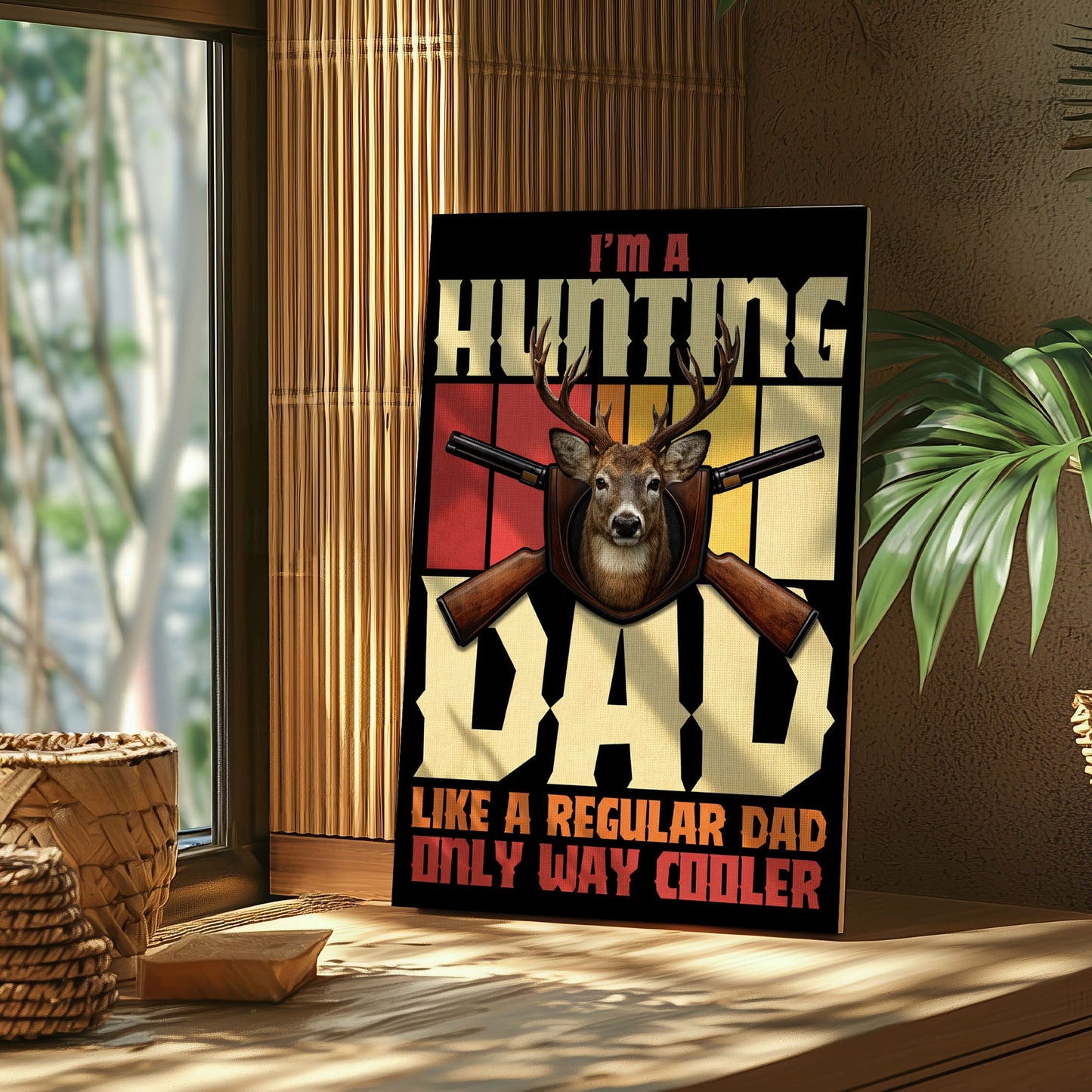 I’m a Hunting Dad Canvas Print Funny Deer Hunting Poster Wall Art