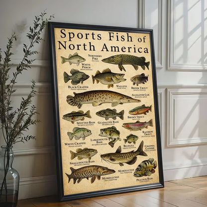 Sports Fish of North America Canvas Wall Art