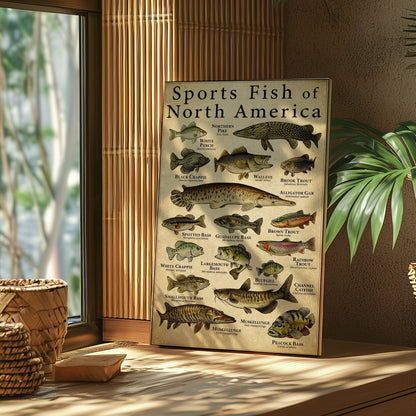 Sports Fish of North America Canvas Wall Art