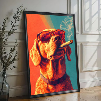 Colorful Dog Canvas Wall Art