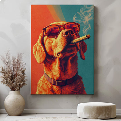 Colorful Dog Canvas Wall Art