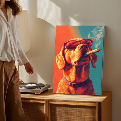 Colorful Dog Canvas Wall Art