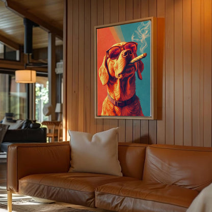 Colorful Dog Canvas Wall Art