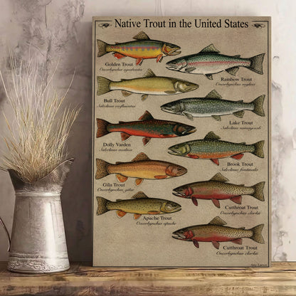 Native Trout in the United States Canvas Wall Art