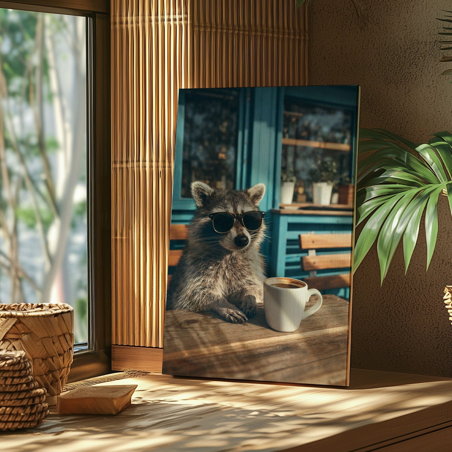 Cool Raccoon Coffee Wall Art