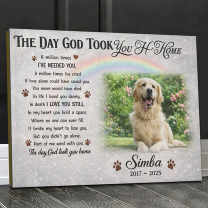Personalized Dog Memorial Canvas, Custom Pet Loss Gifts