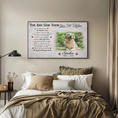Personalized Dog Memorial Canvas, Custom Pet Loss Gifts