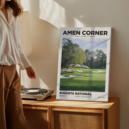 Augusta National Golf Course Watercolor Print Canvas– Minimalist Wall Art