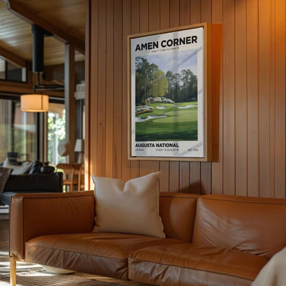 Augusta National Golf Course Watercolor Print Canvas– Minimalist Wall Art