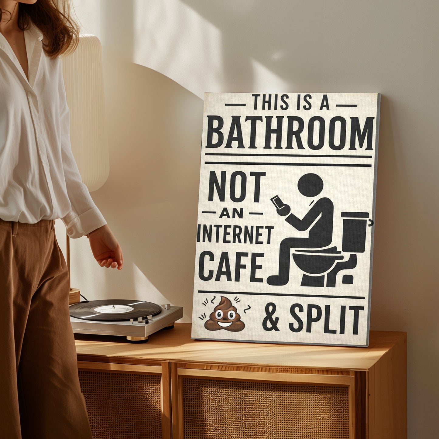 This Is A Bathroom Not An Internet Cafe Canvas