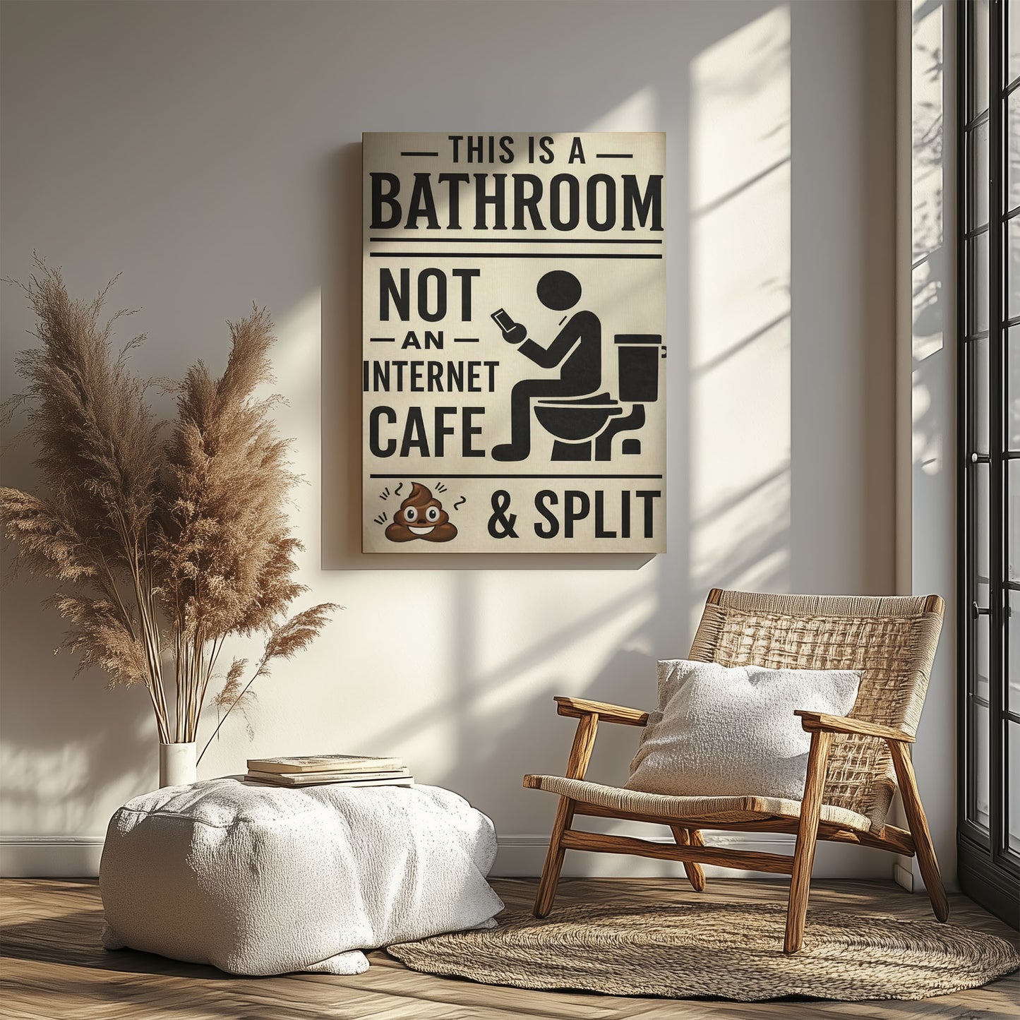 This Is A Bathroom Not An Internet Cafe Canvas