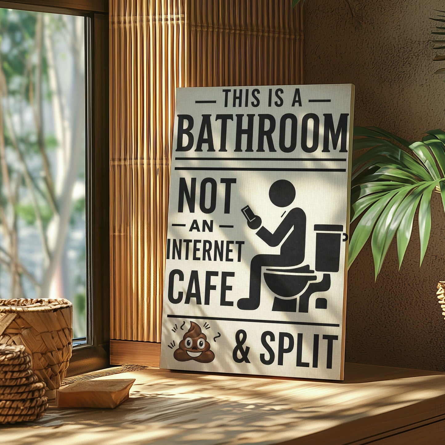 This Is A Bathroom Not An Internet Cafe Canvas