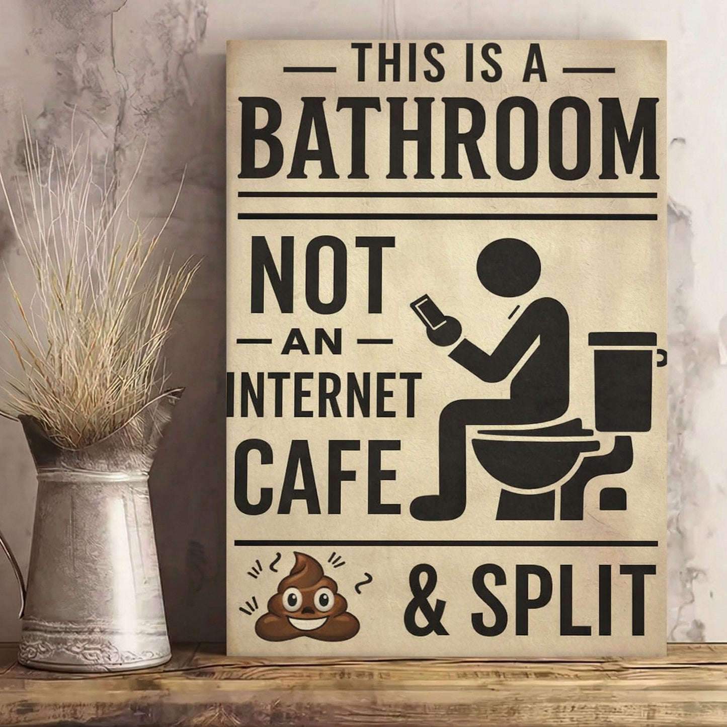 This Is A Bathroom Not An Internet Cafe Canvas