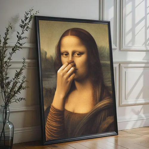 Parody Mona Lisa Bathroom Wall Art Decor