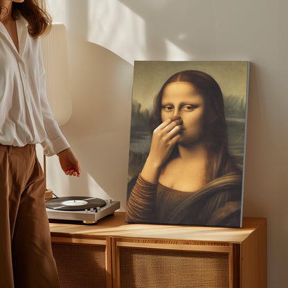 Parody Mona Lisa Bathroom Wall Art Decor