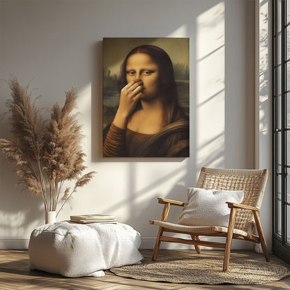Parody Mona Lisa Bathroom Wall Art Decor