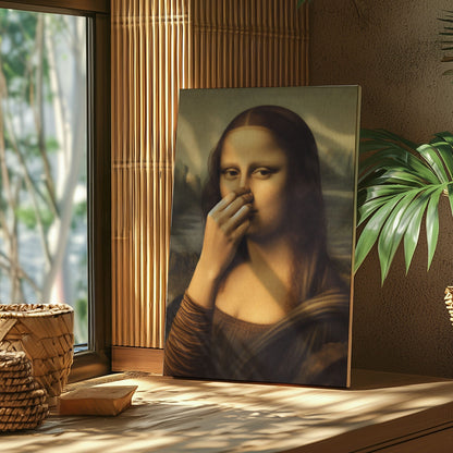 Parody Mona Lisa Bathroom Wall Art Decor