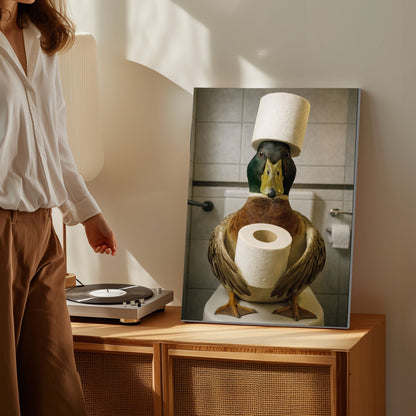 Duck Bathroom Canvas Wall Art