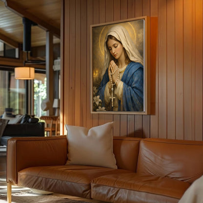 Virgin Mary Canvas Print, Bring Peace and Protection to Your Home, Catholic Wall Art