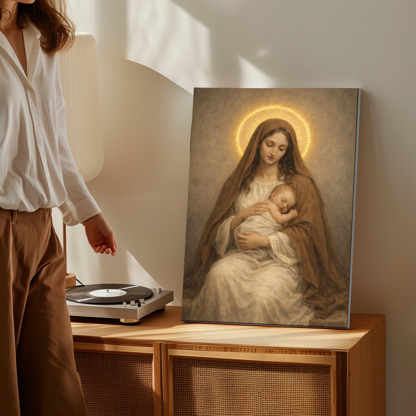 Virgin Mary Canvas Print, Christian Religious Wall Art
