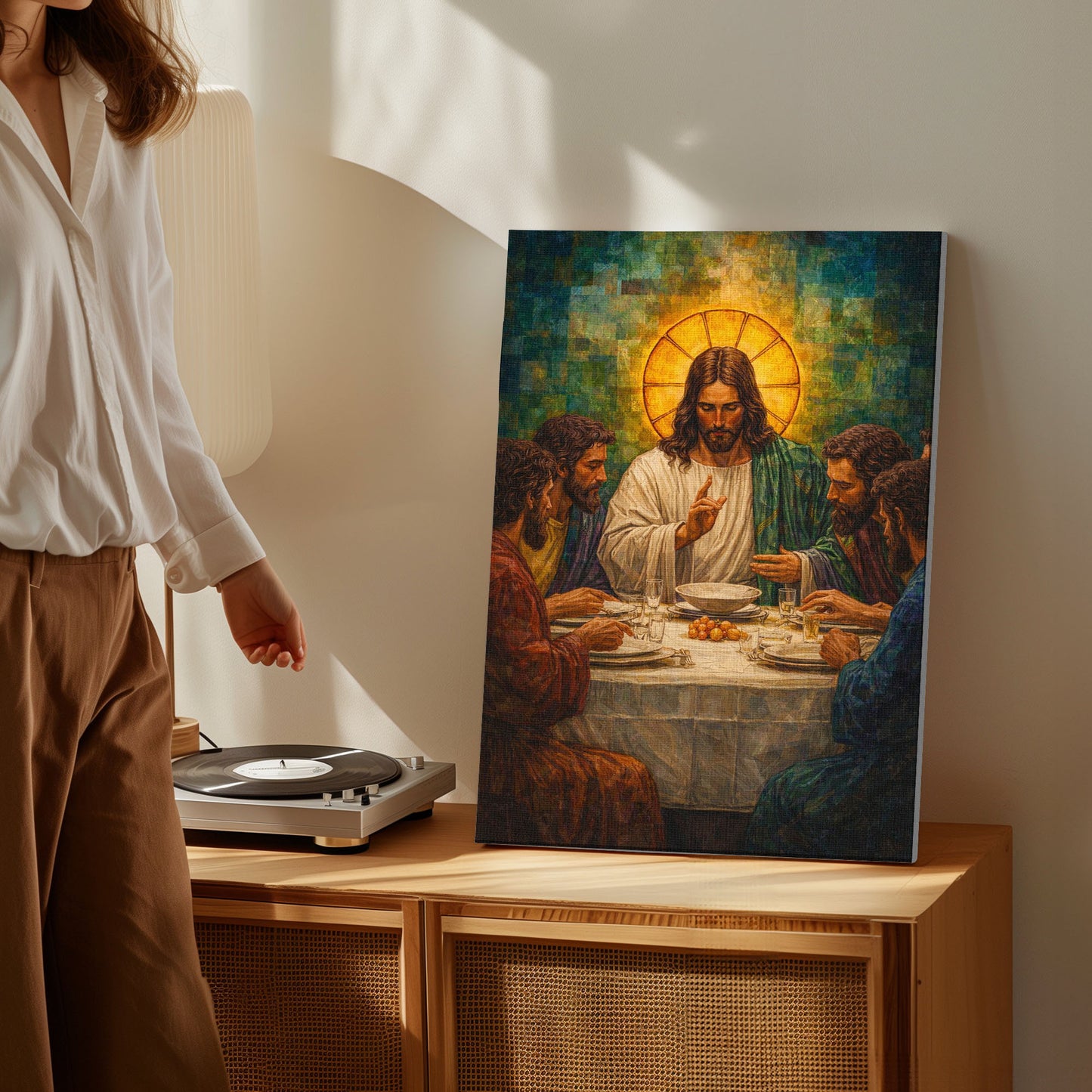 The Last Supper Jesus Christian Canvas Wall Art