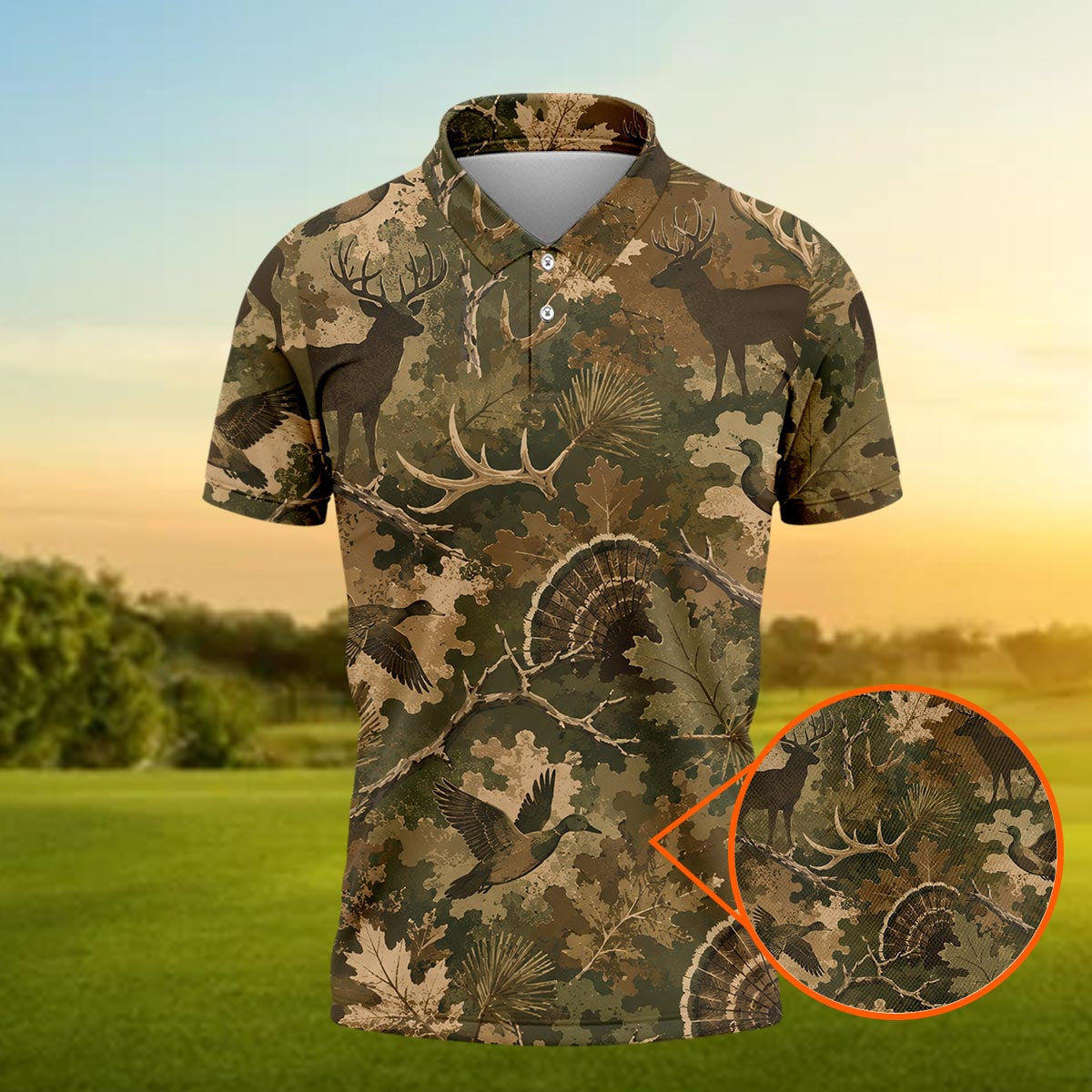 Deer Hunting season Polo Shirt For Men