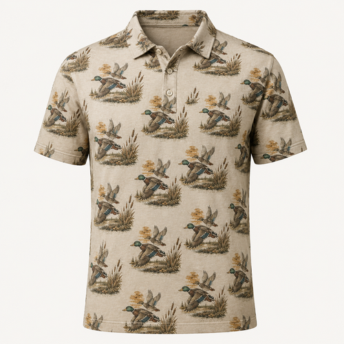Flying Mallard Duck Marsh Polo Shirt VCP1024