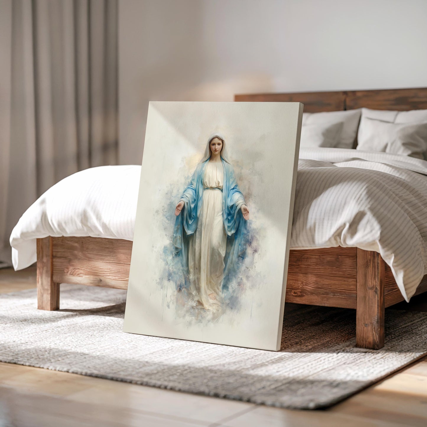 Jesus & Virgin Mary Canvas Set – Religious Wall Art Prints