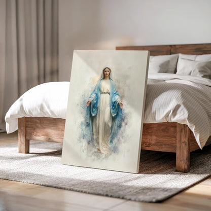 Jesus & Virgin Mary Canvas Set – Religious Wall Art Prints